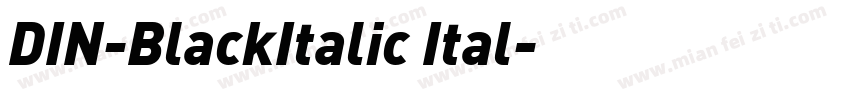 DIN-BlackItalic Ital字体转换